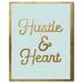 House of Hampton® 'Hustle & Heart' Textual Art on Canvas Canvas, Wood in White | 32 H x 24 W x 36 D in | Wayfair BFCE593678D54710B976E00A1100BAC6