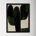 AllModern Vanessa Succulent #1 - Picture Frame Print Metal in Black/Green/White | 50 H x 40 W x 1.25 D in | Wayfair