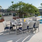 Wade Logan® Castelli Rectangular 8 - Person 83" Long Outdoor Dining Set w/ Cushions Glass/Wicker/Rattan | Wayfair 7471C91721234DA2BB1D58BCDDFA8A1B