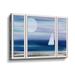 Longshore Tides Sailboat in the Sea Watercolor Beach House V by Irina Sztukowski - 3 Piece Painting on Canvas Canvas, in White | Wayfair