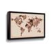 Red Barrel Studio® Marble On Beige Background Colorful World Map Silhouette By Irina Sztukowski Gallery Canvas in Brown | Wayfair