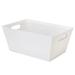 Latitude Run® Handeled Cardboard/Paper Basket Cardboard/Paper in White | 4.5 H x 12 W x 10 D in | Wayfair 823308226D1646428E9044B5952CAA79