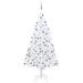 The Holiday Aisle® Artificial Pre-lit Christmas Tree w/ Ball Set Holiday Decoration PVC, Cotton in Green/Orange | 37.4 W in | Wayfair
