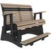 Red Barrel Studio® Outdoor Gliding Polywood Bench in Black/Brown | 41.5 H x 55.5 W x 40.25 D in | Wayfair 0237D24DF7CD492B91CEC9D277083433