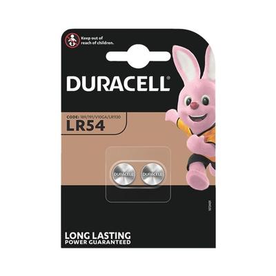 2er-Pack Knopfzellen LR54, Duracell, 0.3 cm