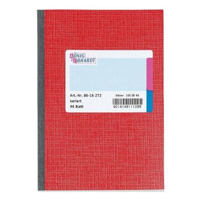 König & Ebhardt Geschäftsbuch mit Kartoneinband A6 kariert - 96 Blatt grau, 10.5x14.8 cm