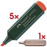 5x Textmarker »Textliner 48« inkl. Textmarker »TL 46 Metallic« rosé orange, Faber-Castell