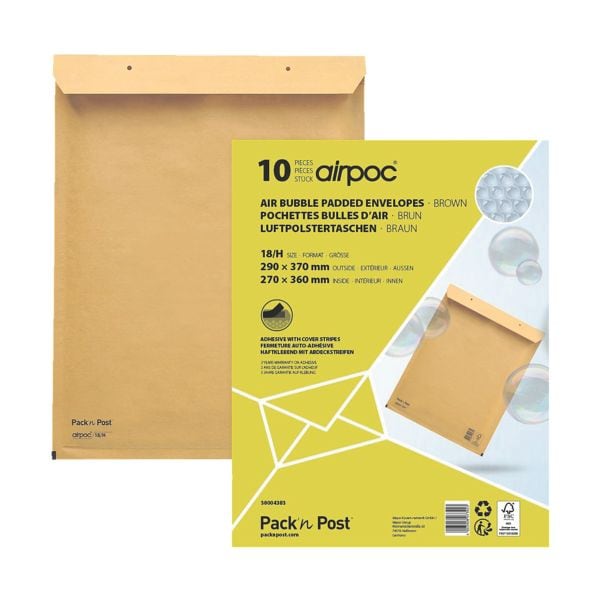 Mailmedia Luftpolster-Versandtaschen braun, 29x37 cm Image
