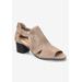 Extra Wide Width Women's Illiana Sandal by Bella Vita in Almond Suede Leather (Size 8 WW)