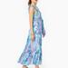 Lilly Pulitzer Dresses | Lilly Pulitzer Destini Maxi Dress Bali Blue Once Upon A Tide | Color: Blue/Pink | Size: 00