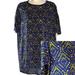 Lularoe Tops | Lularoe Irma Tunic Blue Yellow Green Hi Low Xxs | Color: Blue/Yellow | Size: Xxs