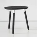 hollis+morris Crescenttown Short Side Table - CRESside SmallShort Wht W.Oak Black