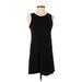 Antistar Casual Dress - A-Line High Neck Sleeveless: Black Solid Dresses - Women's Size X-Small
