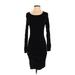 Express Casual Dress - Bodycon: Black Print Dresses - Women's Size X-Small