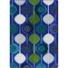 Blue/Green 129 x 92 x 0.5 in Area Rug - String Along by Joy Carpets Area Rug Nylon | 129 H x 92 W x 0.5 D in | Wayfair 2058D-02