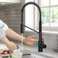 KRAUS Oletto Touchless Sensor Commercial Pull-Down Single Handle Kitchen Faucet w/ QuickDock Top Mount Assembly, in Gray | 21.88 H in | Wayfair