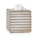 Labrazel Costolato Tissue Box Cover Wood in Gray | 5.75 H x 5.75 W x 5.75 D in | Wayfair COS-SLV-TC