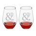 Susquehanna Glass Ampersand Name & Date Tall 19 oz. Stemless Wine Glass Glass | 5.25 H x 3.5 W in | Wayfair WAY-2944-1317-2