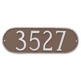 Montague Metal Products Inc. Rope Oblong Address Plaque Metal | 6 H x 16 W x 0.25 D in | Wayfair PCS-0040S1-W-NG