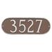 Montague Metal Products Inc. Rope Oblong Address Plaque Metal | 6 H x 16 W x 0.25 D in | Wayfair PCS-0040S1-W-NG