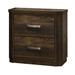 Loon Peak® Modern Contemporary Home Bed Room Utility Night Stand Rustic Walnut Finish Wood in Brown | 24 H x 24 W x 16 D in | Wayfair