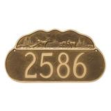 Montague Metal Products Inc. Deer Address Plaque Metal | 8.5 H x 16 W x 0.25 D in | Wayfair PCS-0023S1-W-SS