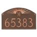 Montague Metal Products Inc. Sunburst Monogram Address Plaque Metal | 10.25 H x 16 W x 0.25 D in | Wayfair PCS-0039S1-W -SG