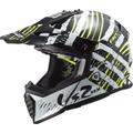 LS2 MX437 Fast Evo Verve Motocross Helm, schwarz-weiss, Größe XS