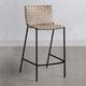 Soho Mid-century Modern Leather Weave Bar Stool (26-inch/ 30-inch) (Single)