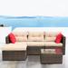 5PC Patio sets All-Weather Outdoor Sectional Sofa