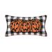 12" x 24" Jack-O-Lantern Pumpkin Tufted Halloween Throw Pillow