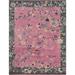Vegetable Dye Art Deco Chinese Area Rug Wool Hand-knotted Foyer Carpet - 3'9" x 4'10"