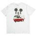 Disney Shirts | Mickey Mouse Disney Men's Officially Licensed Distressed Vintage Tee T-Shirt | Color: White | Size: Various