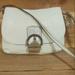 Coach Bags | Coach Ivory And Gold Soho Leather Flap Snap Buckle Crossbody Shoulder Bag | Color: Gold/White | Size: Os