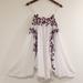 Free People Dresses | Free People Intimately White With Purple Embroidered Asymmetrical Mini Dress | Color: Purple/White | Size: Xs