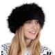 Kunstfell-Stirnband für Frauen - Pelziger Winter Russischer Ohrwärmer für kaltes Wetter - Flauschig Warm Fleece Gefüttert Stretch Ohrenschützer
