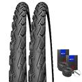 Glxertvz Set: 2 x Schwalbe Land Cruiser schwarz Reifen 26x2.00/50-559 + Schwalbe Schläuche Autoventil