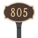 Montague Metal Products Inc. Cambridge Small Address Sign Plaque w/ Lawn Stake Metal | 6 H x 10.25 W x 0.25 D in | Wayfair PCS-0054C1-L-WG