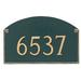 Montague Metal Products Inc. Georgetown Standard 1 Line Address Plaque Metal | 10.25 H x 16 W x 0.25 D in | Wayfair PCS-0041S1-W -ACC