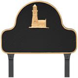 Montague Metal Products Inc. Princeton Lighthouse Address Sign Plaque Metal | 7.25 H x 15.75 W x 0.32 D in | Wayfair PCS-90 -ABGLS