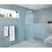Warehouse Maven 30 in. x 86.75 in. Fully Frameless Arched Fluted Single Fixed Shower Panel Tempered in Gray | 86.75 H x 0.39 D in | Wayfair