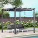 Peak Home Furnishings 10 Ft. W X 10 Ft. D Aluminum Pergola w/ Canopy Aluminum/Metal in Gray | 96.5 H x 118 W x 118 D in | Wayfair 930005NV