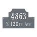 Montague Metal Products Inc. Beckford 2 Line Address Plaque Metal | 9.75 H x 15.5 W x 0.25 D in | Wayfair PCS-0044S2-W -SIB