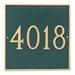 Montague Metal Products Inc. Classic Square 1 Line Address Plaque Metal | 11 H x 11 W x 0.25 D in | Wayfair PCS-0042S1-W -NG