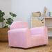Keet Little-Furniture Personalized Club Chair Wood/Microsuede in Brown | 18 H x 24 W x 17 D in | Wayfair 103-10-Block -White