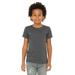 Bella + Canvas 3001YCV Youth CVC Jersey T-Shirt in Dark Grey Heather size XL | Cotton/Polyester Blend