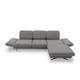 DOMO. Collection Molino Ecksofa, Polsterecke mit Drehfunktion, Armlehn-und Rückenfunktion, L-Form Eckcouch, Polstergarnitur, Dunkelgrau, 252x161x87 cm