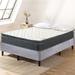 Onetan Mattress and Platfrom Bed Set, 10-Inch Medium Pillow Top Hybrid Mattress and 13" Wood Premium Platform Bed ,