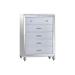 Global Pronex Wooden Chest with 5 Drawers in Silver