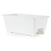 HC Companies Heavy Duty 24 Inch Deck Rail Box Planter with Drainage Holes, White - 1.4